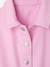 Girl's belted dress in cotton twill mauve 