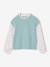 Girl's 2-in-1 jumper with sleeves grey blue+rose 
