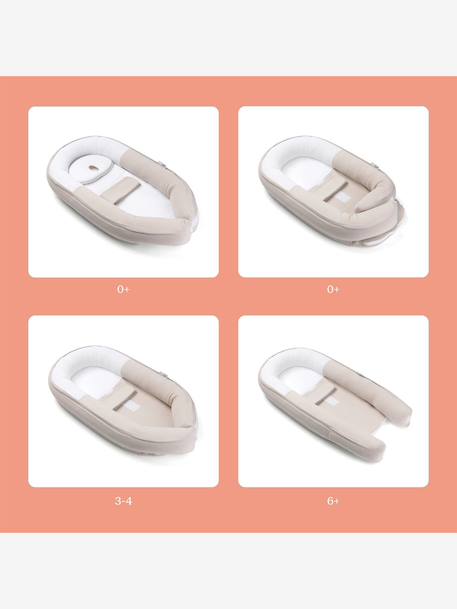 Doomoo Cocoon Progressive Baby Nest, by BABYMOOV grey+printed beige 