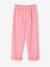 Fluid Paperbag-Style Trousers for Girls khaki+rose 