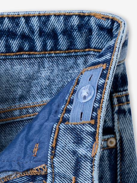 Girls' embroidered floral Mom jeans blue+light blue+medium blue 