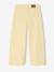 Girl's wide-leg trousers with heart pockets pale yellow+rosy 