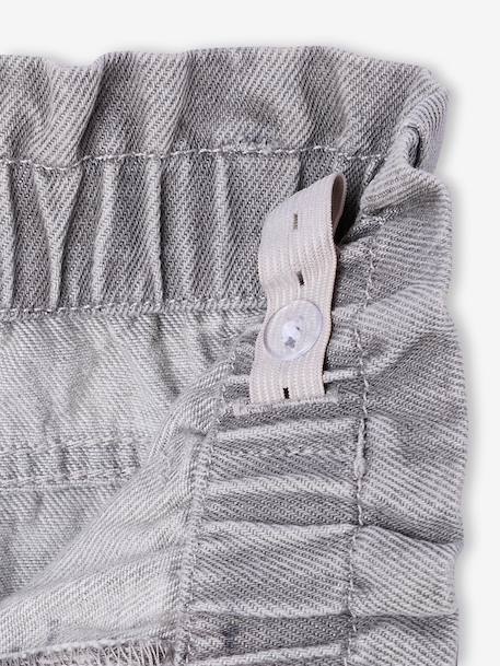 Paperbag Jeans, Heart-Shaped Pockets, for Girls brut denim+denim grey+medium blue 