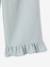 Girl's wide bermuda shorts with frills sage green 