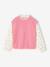 Girl's 2-in-1 jumper with sleeves grey blue+rose 