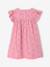 Cotton Gauze Dress with Embroidered Flowers, for Girls coral+old rose+pale blue+pastel yellow+sage green+vanilla 