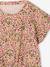 Blouse with short sleeves almond green+printed white 