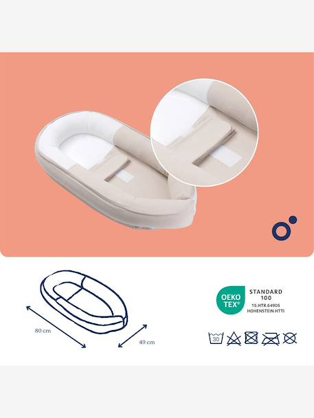 Doomoo Cocoon Progressive Baby Nest, by BABYMOOV grey+printed beige 