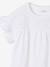 Girl's t-shirt with embroidered details coral+ecru+khaki 