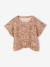 Blouse with short sleeves almond green+printed white 