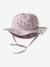 Floral print cotton baby bucket hat ecru 