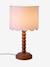 Table lamp with scalloped details dark pink 