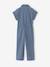 Striped girl's jumpsuit striped blue 