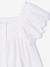 Cotton muslin ruffled blouse ecru 