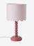 Table lamp with scalloped details dark pink 