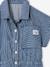 Striped girl's jumpsuit striped blue 