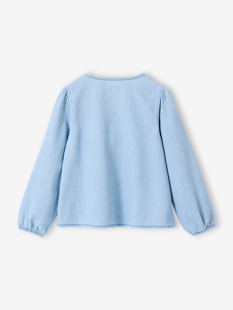Girl's denim cotton shirt stone 
