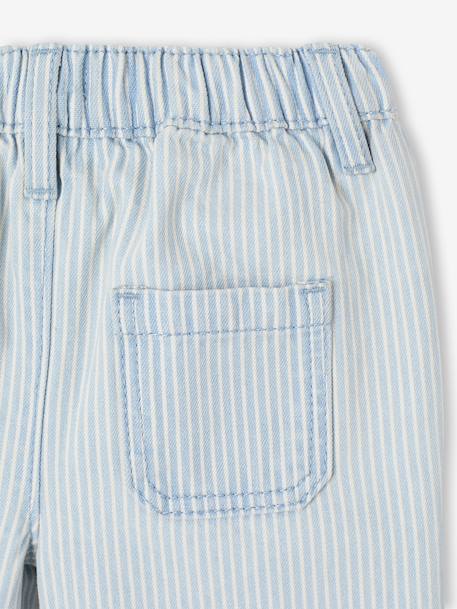 Wide-leg trousers for baby girls striped blue 