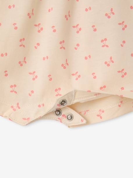Frill-Sleeved Playsuit for Babies, Basics ecru+rose 