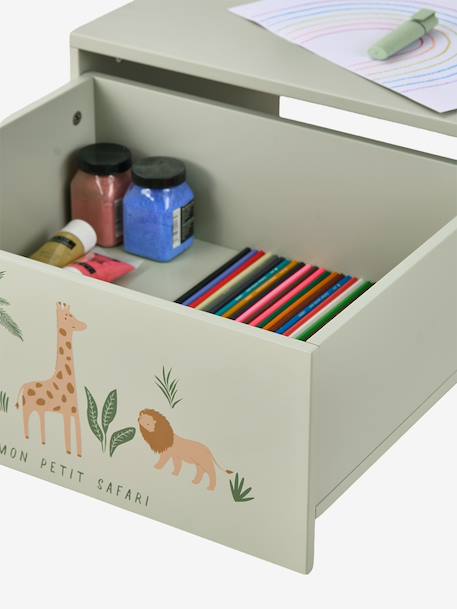 Activity table with storage chest beige+rose 