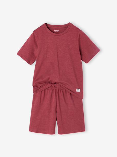 Pack of 2 plain short pyjamas chambray blue 
