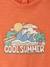 Boys' organic cotton T-shirt orange 