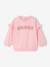 Girl's long-sleeved sweatshirt pale pink 