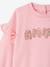 Girl's long-sleeved sweatshirt pale pink 