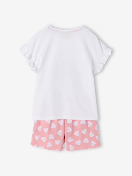 Girls' Lilo & Stitch cotton pyjama shorts sweet pink 