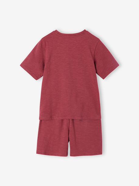 Pack of 2 plain short pyjamas chambray blue 