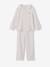 Girls' floral cotton muslin pyjamas ecru 