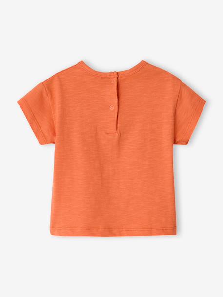 Boys' organic cotton T-shirt orange 