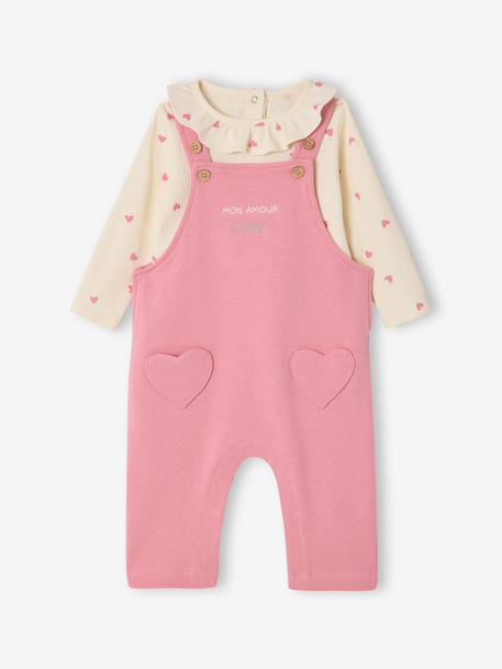 Girl's dungaree set rose 