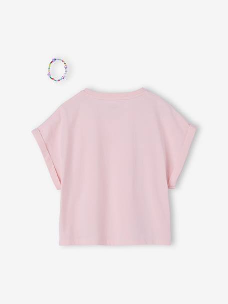 Pack of 2 T-shirts and best friends bracelets lilac 