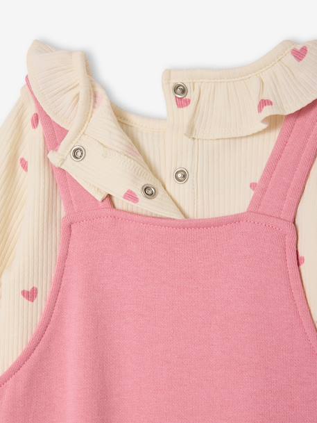 Girl's dungaree set rose 