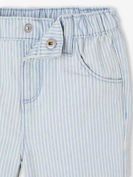 Wide-leg trousers for baby girls striped blue 