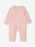 Baby pyjamas with wide neck in organic cotton rosy 