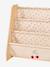 Textile and wood book storage printed white 