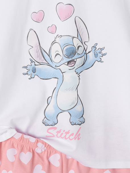 Girls' Lilo & Stitch cotton pyjama shorts sweet pink 