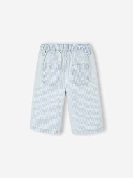 Wide-leg trousers for baby girls striped blue 