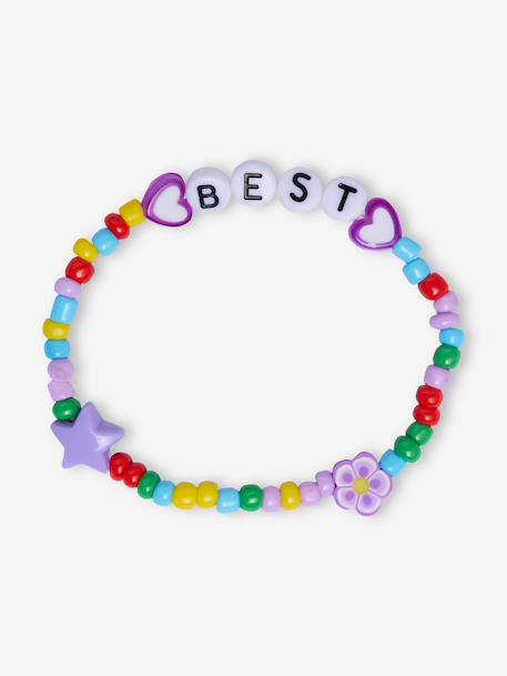 Pack of 2 T-shirts and best friends bracelets lilac 