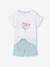 Pack of 2 girls' short-sleeved cotton pyjama shorts ecru 