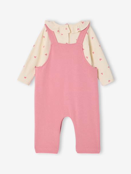 Girl's dungaree set rose 