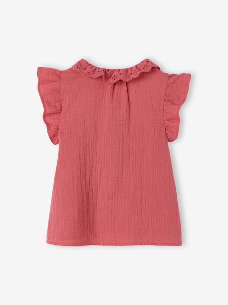 Ruffled shirt old rose 
