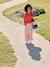 T-Shirt with Fancy Bow for Girls ecru+red+striped blue 