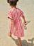 Seersucker Dress for Girls striped red 