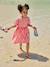Seersucker Dress for Girls striped red 