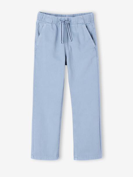 Easy-to-put-on fluid trousers for boys medium blue+night blue+sage green+terracotta 