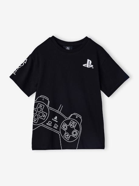 Boys' cotton pyjama shorts with PLAYSTATION logo black 