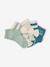 Pack of 5 pairs of baby boys' socks aqua green 